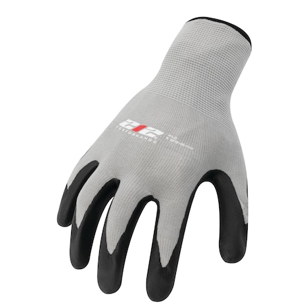 Multipurpose Seamless Foam Nitrile Palm Work Gloves In Gray, Medium